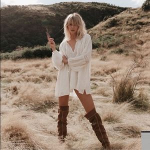 Spell White Peasant Blouse